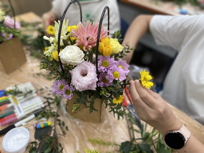 크라프트 사각 상자 꽃꽃이 · 사진 1