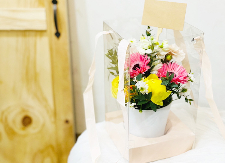 투명 가방 손잡이 꽃꽂이♥ · 사진 1